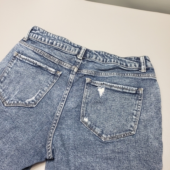 no boundaries mid rise distressed ripped raw hem denim jean shorts size 11 - Picture 5 of 10